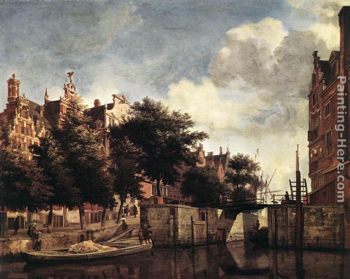 The Martelaarsgracht in Amsterdam painting - Jan van der Heyden The Martelaarsgracht in Amsterdam art painting